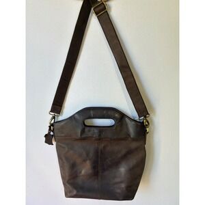 LEABAGS Crossbody Bag Purse Buffalo Leather  Brown